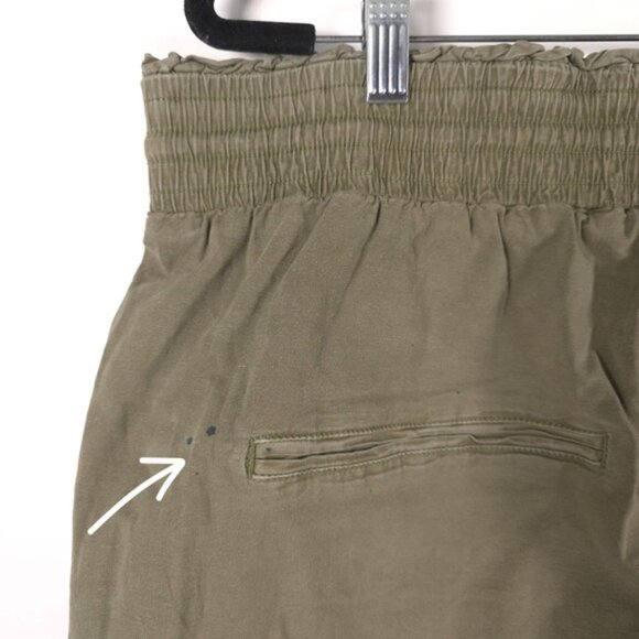 Anthropologie LINEN Blend Moss Green Utility Mini Skirt Size XL - Picture 13 of 16